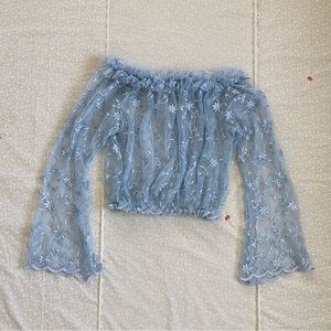 Xipiteca Diosa Off The Shoulder Bell Sleeve Top